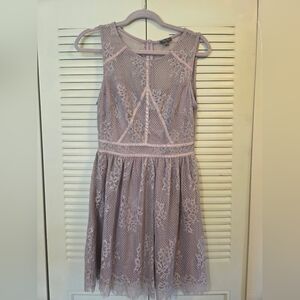 Lily Rose Purple A-line Sleeveless Dress for Weddings